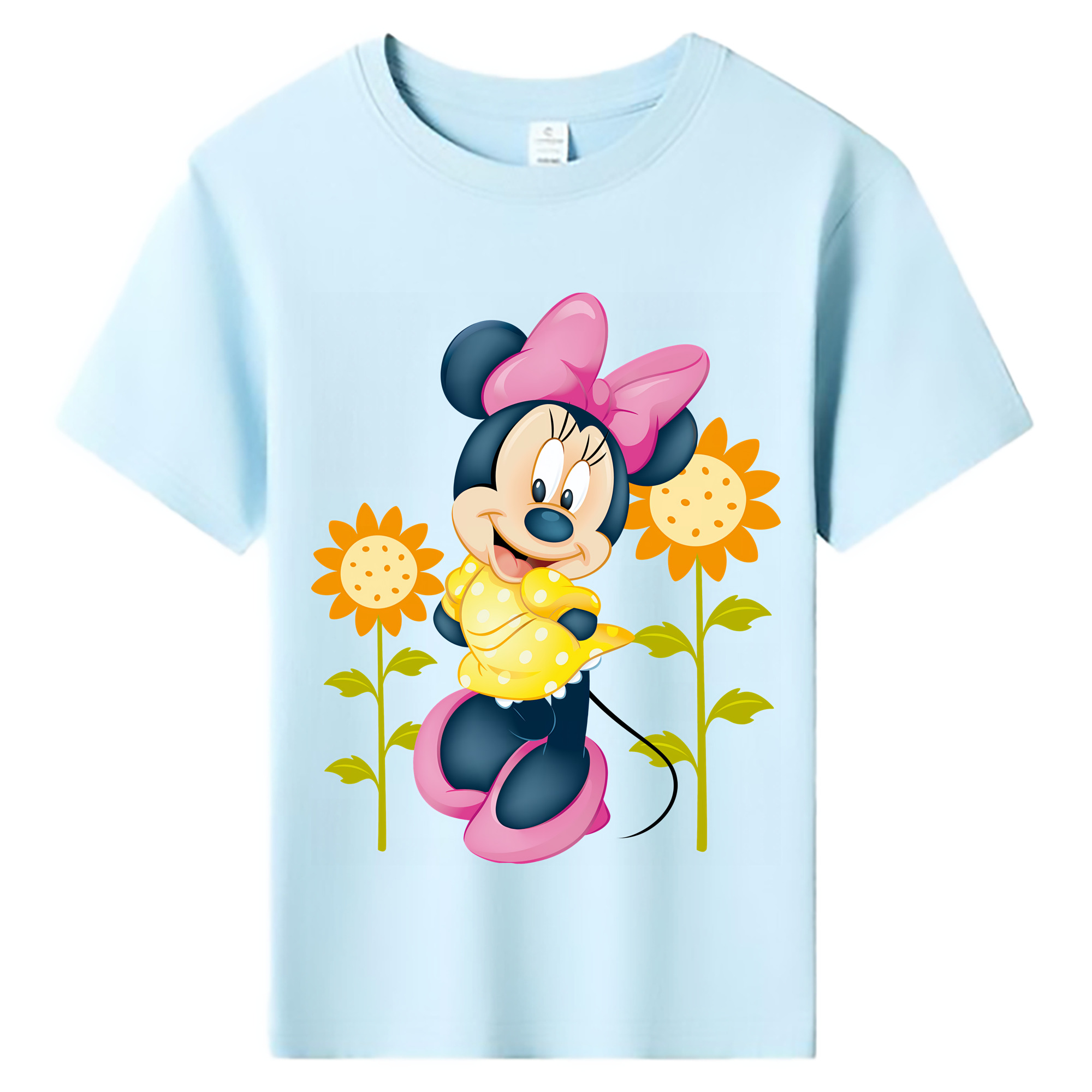 （画像用） ミッキーマウス Mickey Mouse 綿100％キッズTシャツ（フロントプリント）